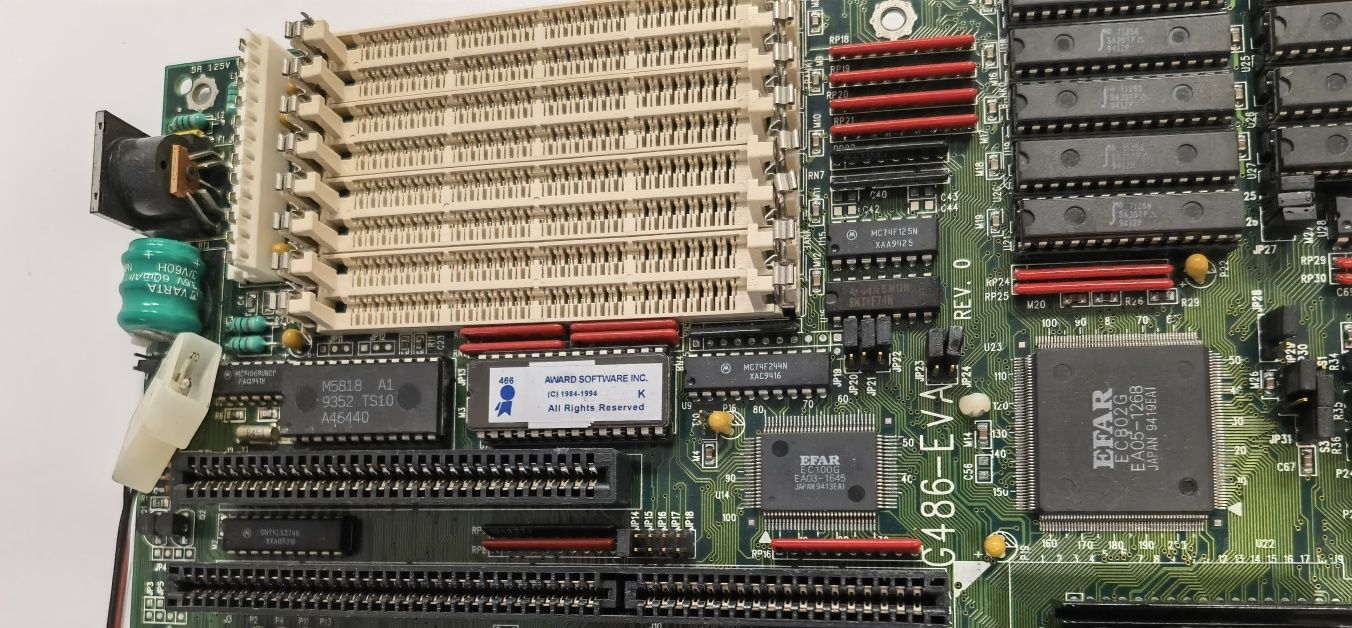 Płyta główna z procesorem 486 retro stary pc, Intel dx