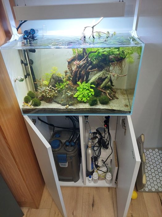 Aquael ultrascape 60 białe z szafką