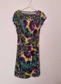 Sukienka kolorowa letnia z krótkim rękawem rozmiar M Wallis