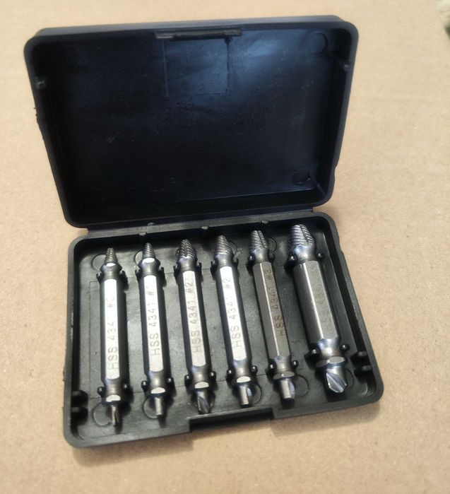 Набір екстрактори свердла для зламаних гвинтів винтов набор экстрактор