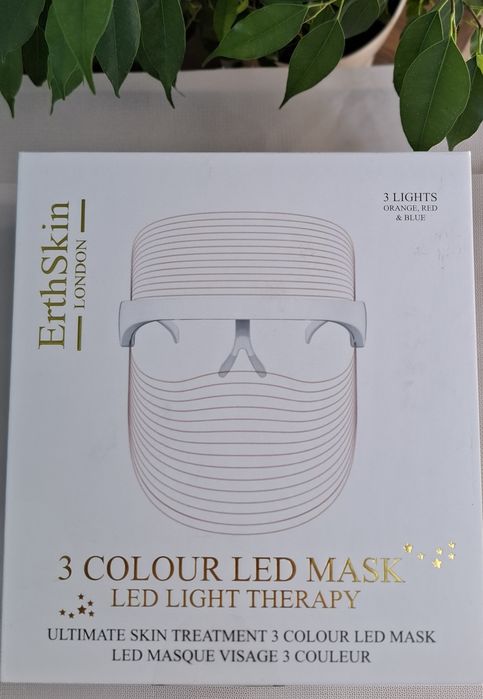 LED маска  для обличчя ErthSkin London 3 в 1 – омолодження, проти акне