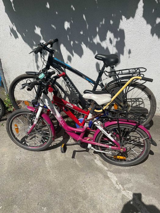zestaw dwóch używanych rowerków dla dzieci.