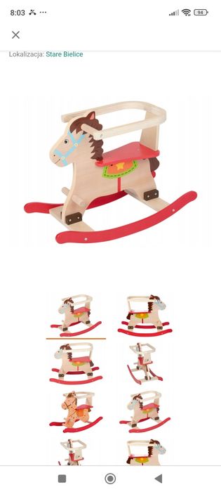 Drewniany komik na biegunach