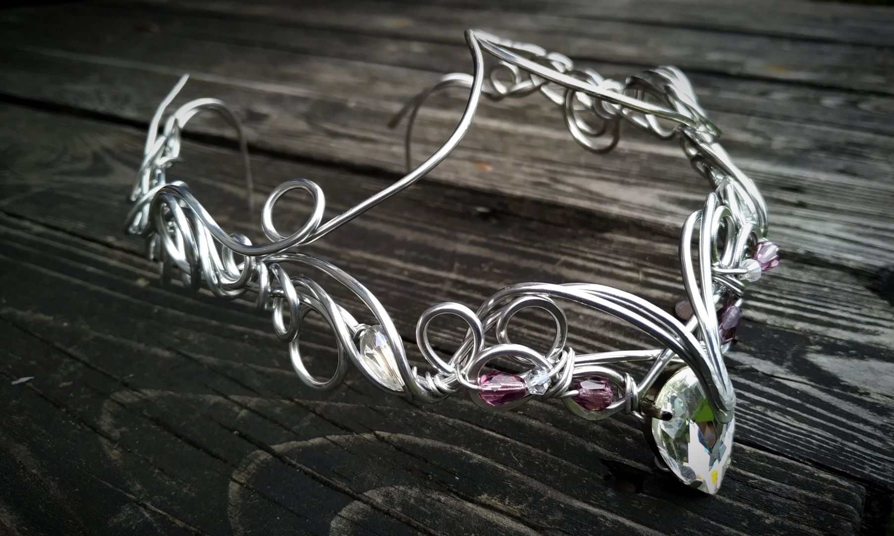 Tiara elficka diadem fairy ślubny