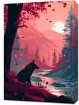 Obraz 50x70cm Wilk Przy Brzegu Lasu