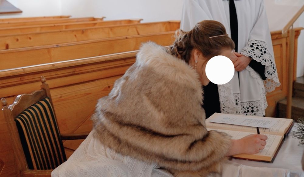 Futerko ślubne etola futro rozmiar L