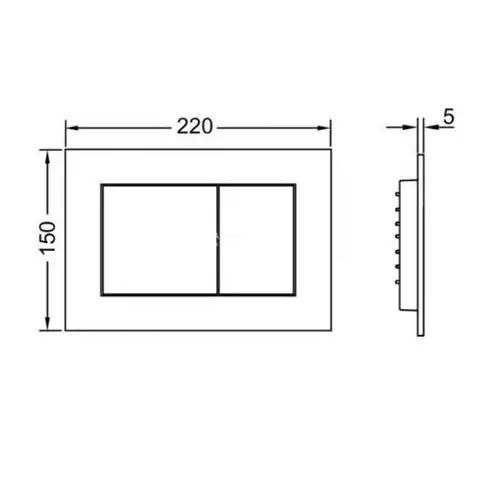 Панель змиву для унітазу TECE now, чорна матова 9240407