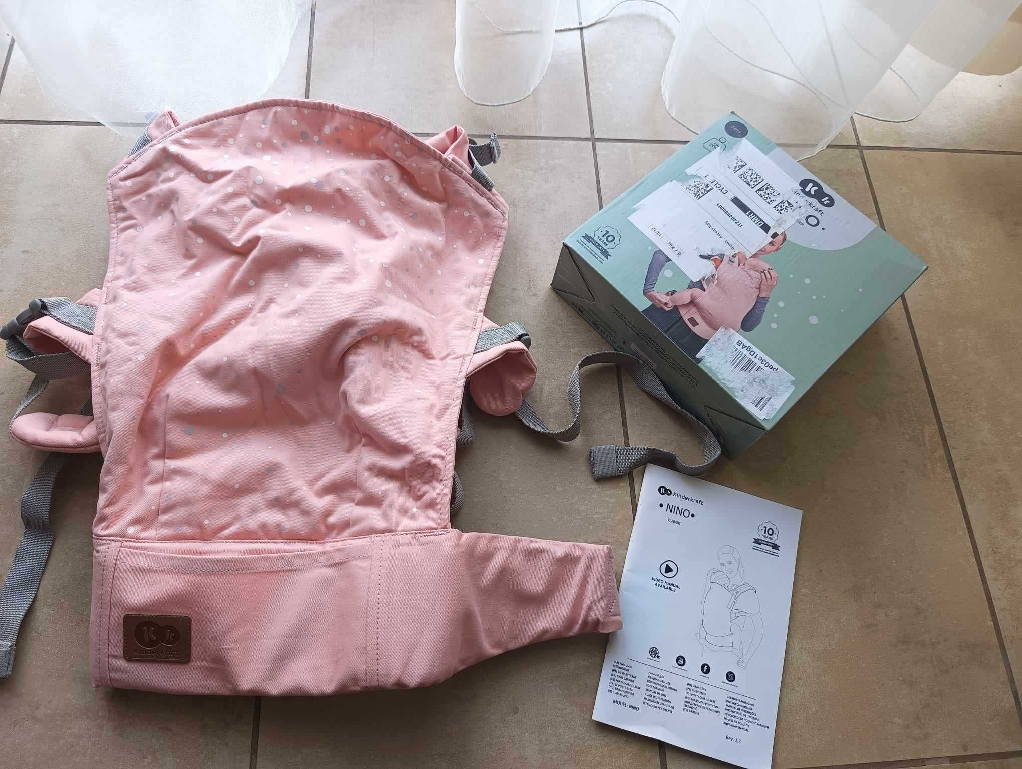 Kinderkraft Ergonomiczne Nosidełko NINO Confetti Regulowany panel NOWE