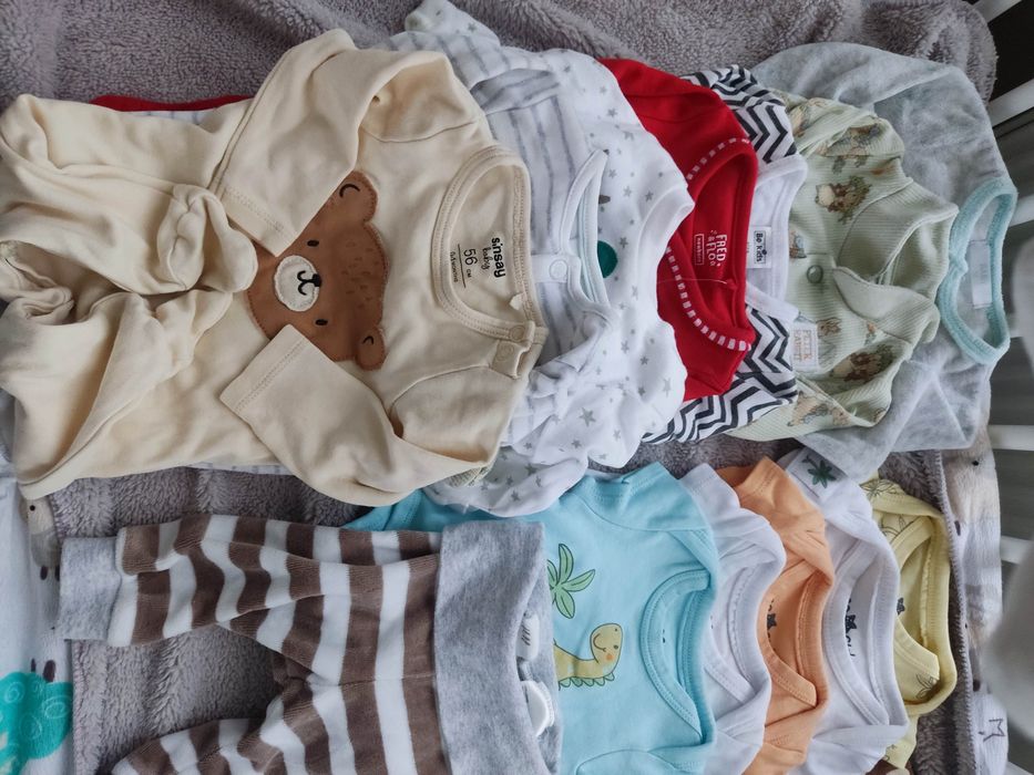 Mega paka zestaw ubranek dla noworodka noworodek 50-56