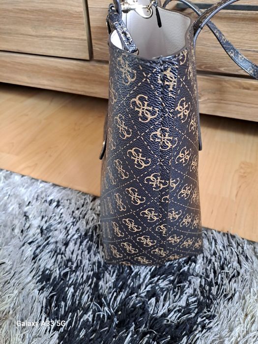 Guess Torebka Eco Brenton Tote Brązowa