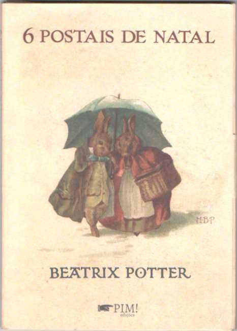6 postais de Natal-Beatrix Potter-Pim!