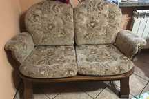 Sofa dwuosobowa, kanapa z litego drzewa