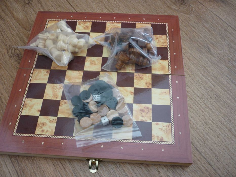 набор игр настольный шахматы, шашки, нарды, 255х255мм,