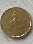 20 Cent 2002 MAC Italia , Moneta kolekcjonerska bardzo rzadka