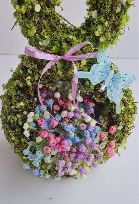 Stroik kompozycja zajączek wielkanocny wiosenny