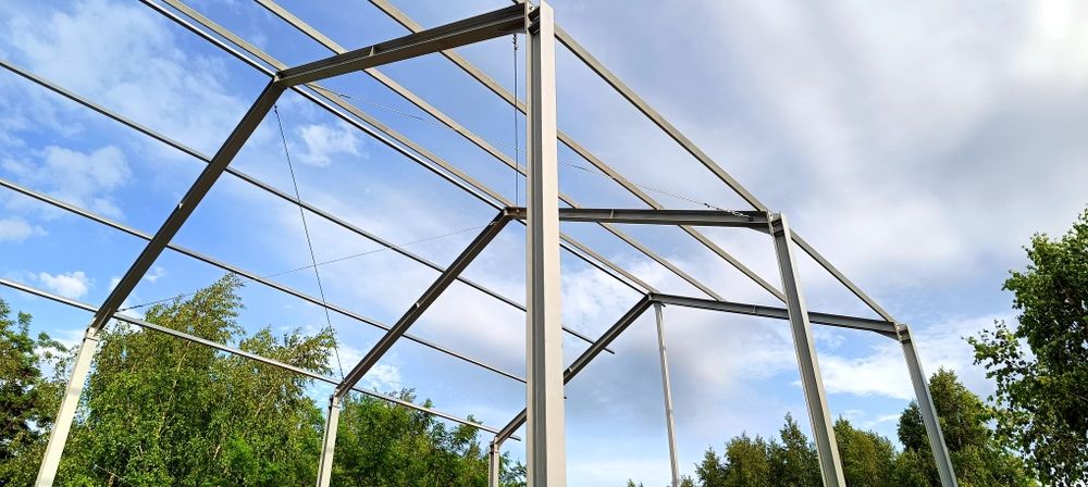 Konstrukcja hala garaż magazyn dźwigary słupy 10x20x4 IPE200 ocynk