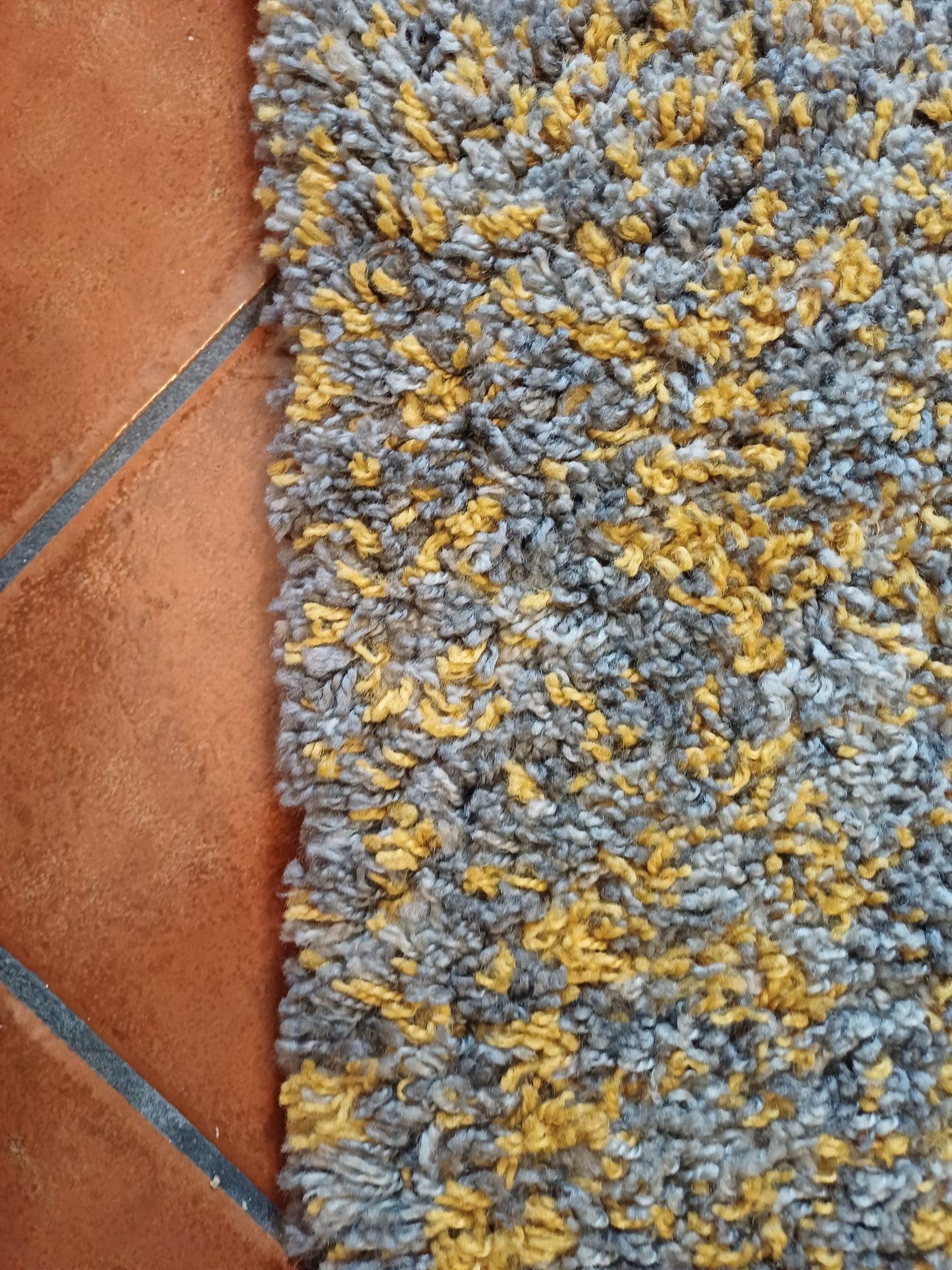 Carpete Lã 2x3m taupe amarelo
