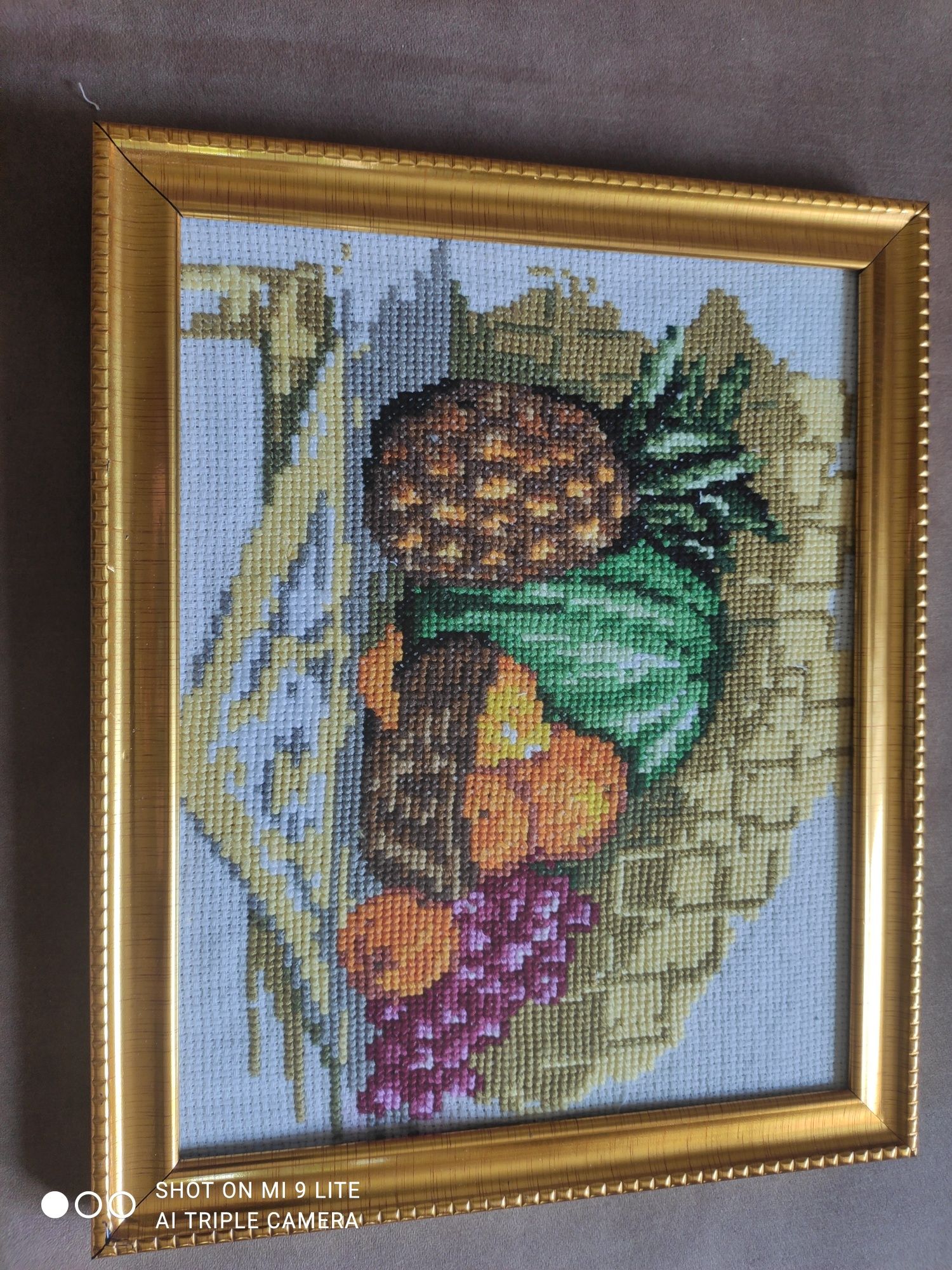 Haft krzyżykowy -owoce
