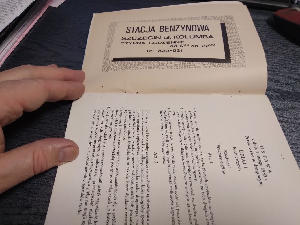 Prawo o ruchu drogowym 1991 rok Baltona Szczecin
