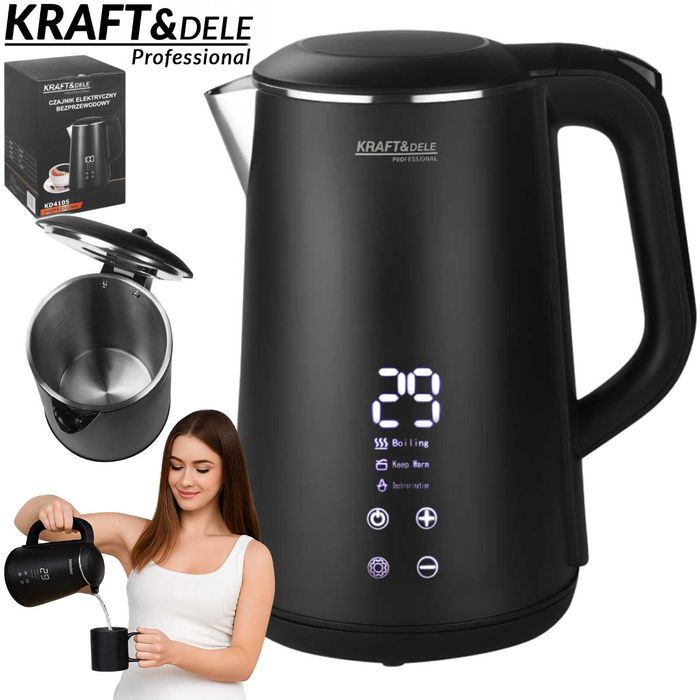 KRAFT&DELE Czajnik Elektryczny Z Regulacją Temperatury Led 1,6l KD4105