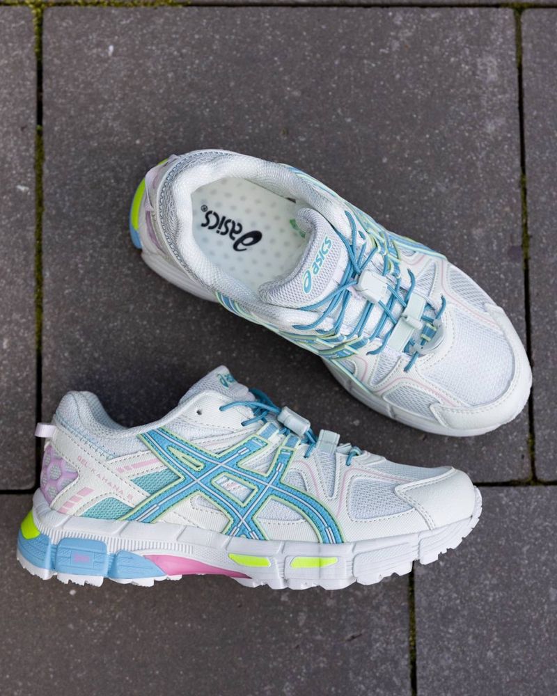 Женские кроссовки асикс гель кахана Asics Gel Kahana 8 White Blue