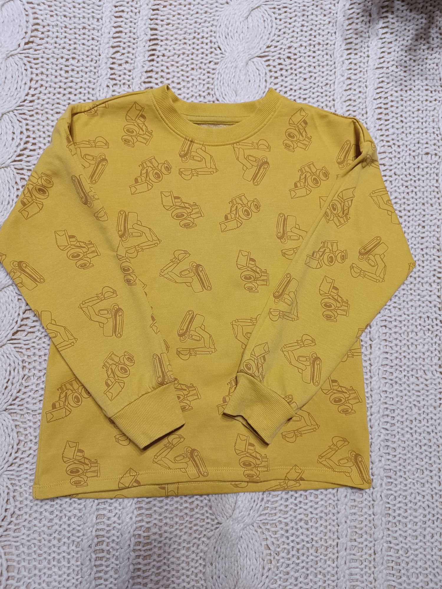 140 Sinsay komplet dresowy bluza spodnie dres auta koparka