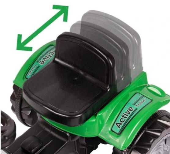 Traktor na pedały jeździk NOWY z przyczepką samochód DUŻY