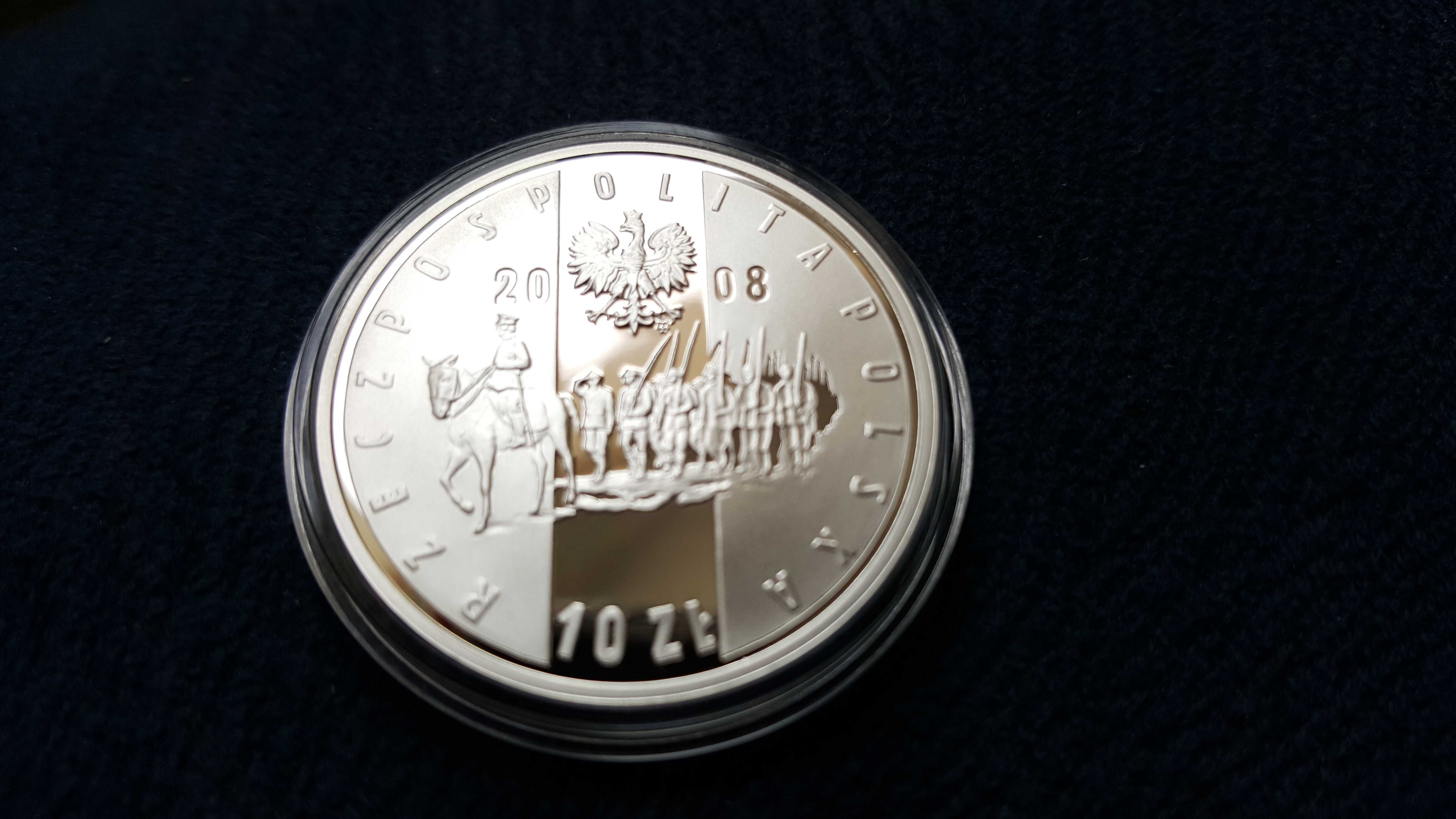 10 zł 2008 r. Powstanie Wielkopolskie Ag 925 mennicza L