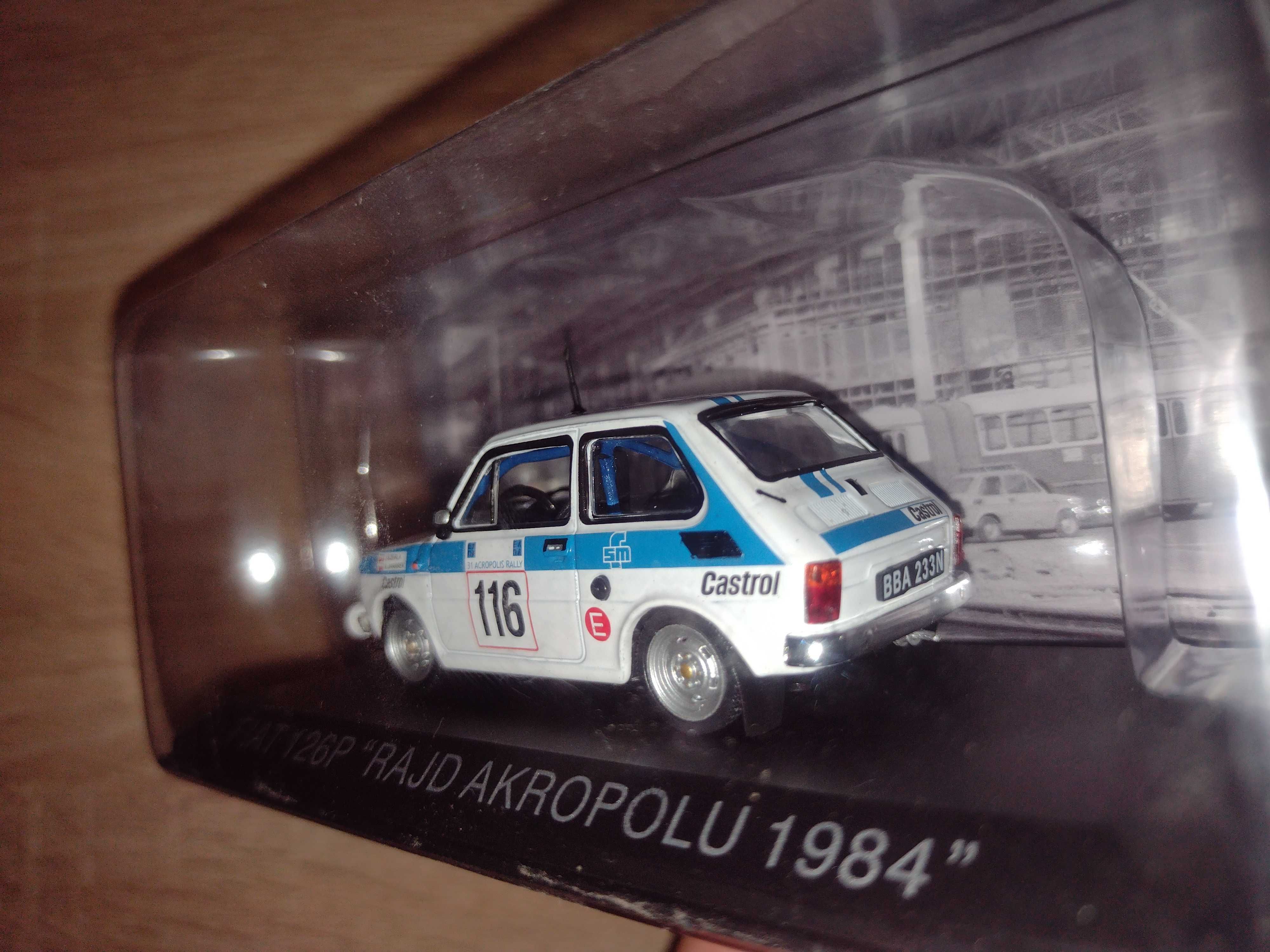 Polski Fiat 126p Rally Rajd Akropolu 1:43 Rajdowy Hachette