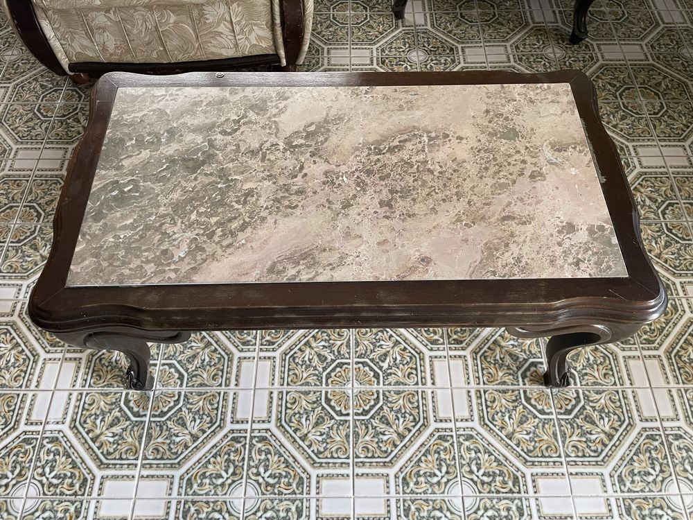 Mesa sala com pedra marmore