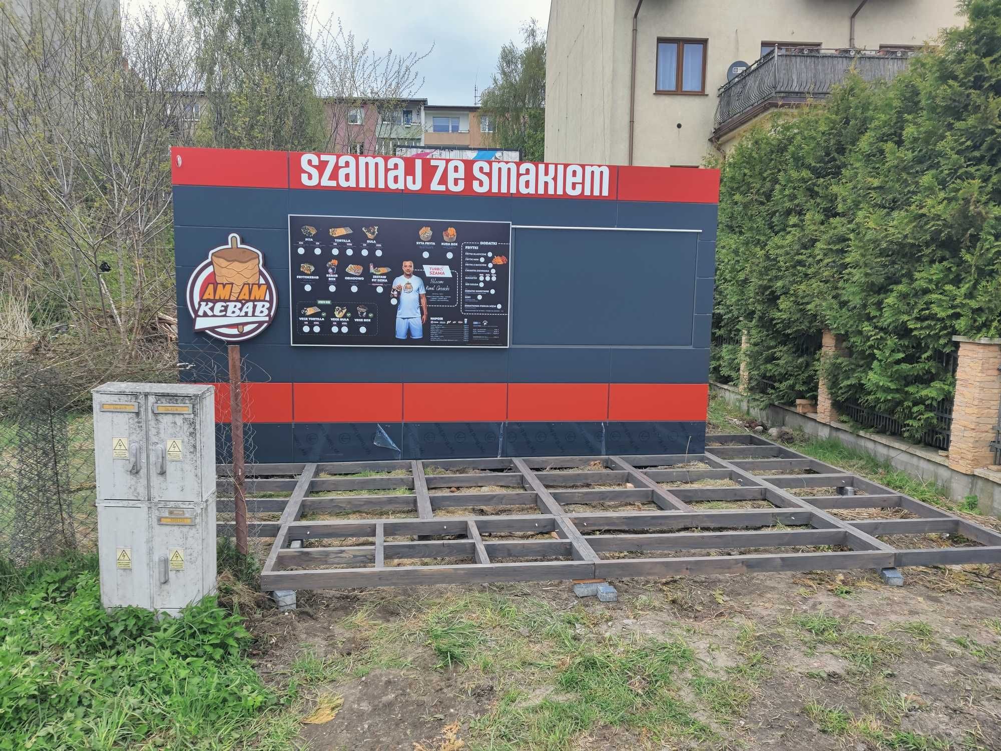Drewniany taras ogrodowy 24m2