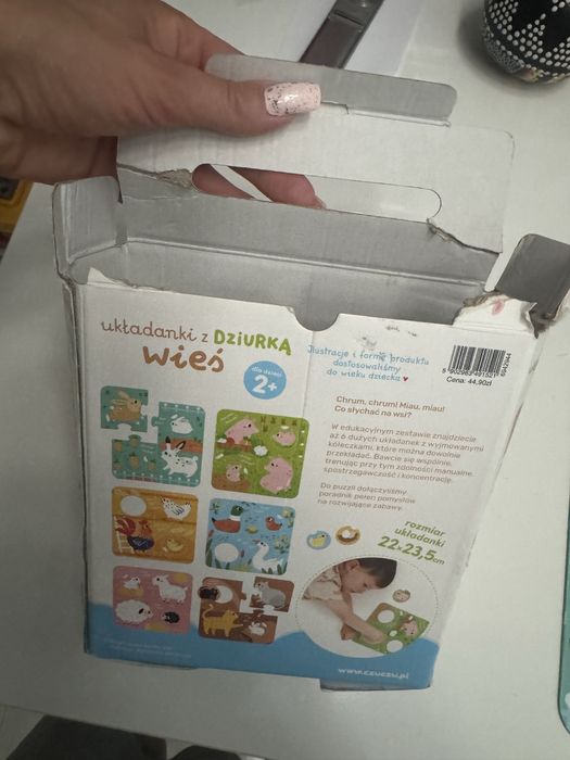 Układanka edukacyjna. Zwierzę na farmie.