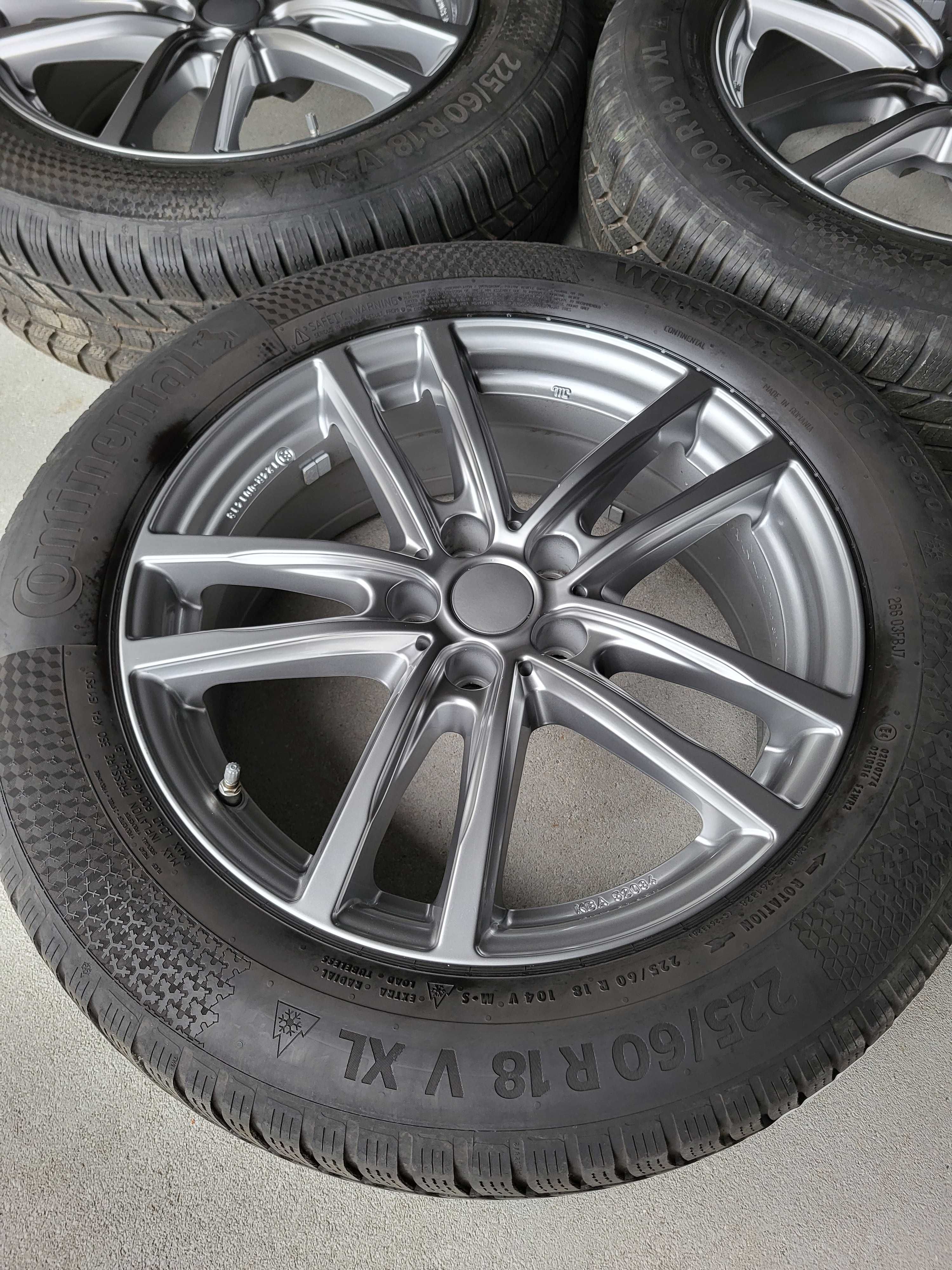 [K92] Koła zimowe 18 Cali 5x112 Continental 225/60/18 et22 22r 6mm