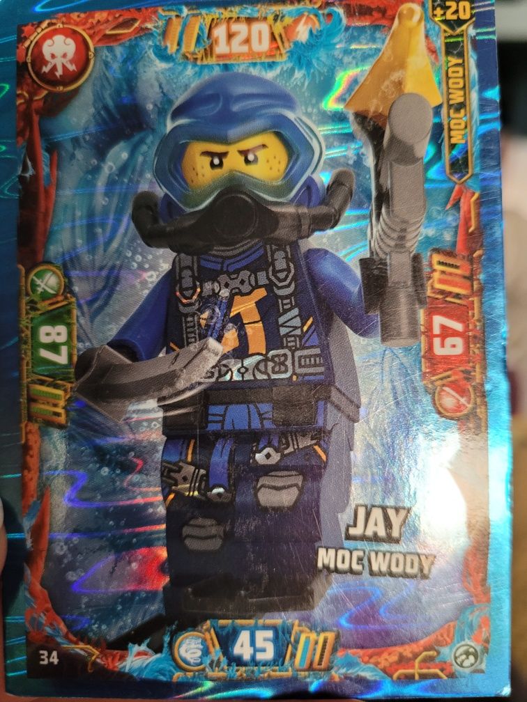 Jay Moc Wody karta ninjago