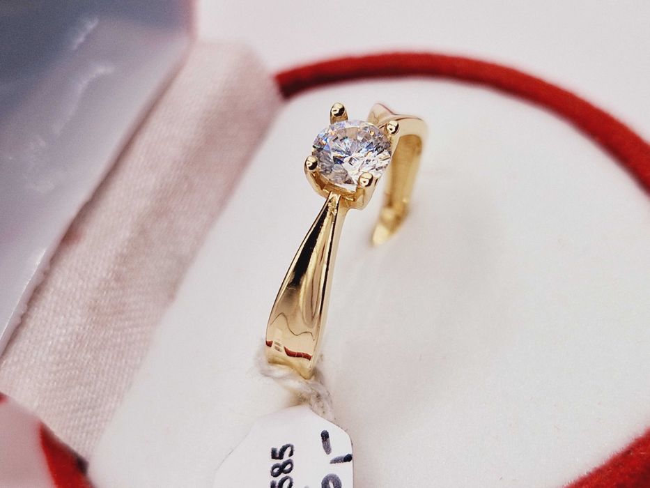 Nowy Złoty Pierścionek pr.585 (14K) Zaręczynowy!