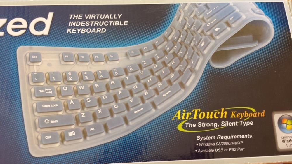 Teclado AirTouch flexível com ligação USB