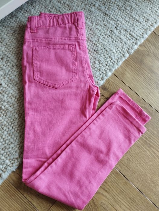 134cm nowe spodnie różowe