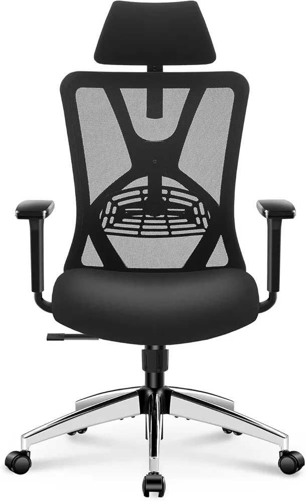 ERGONOMICZNY Fotel Biurowy Ticova M8 z PODPARCIEM 3D i Zagłówkiem