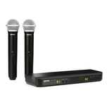 MICROFONES SEM FIOS SHURE - Sistema com 2 SM58 de mão