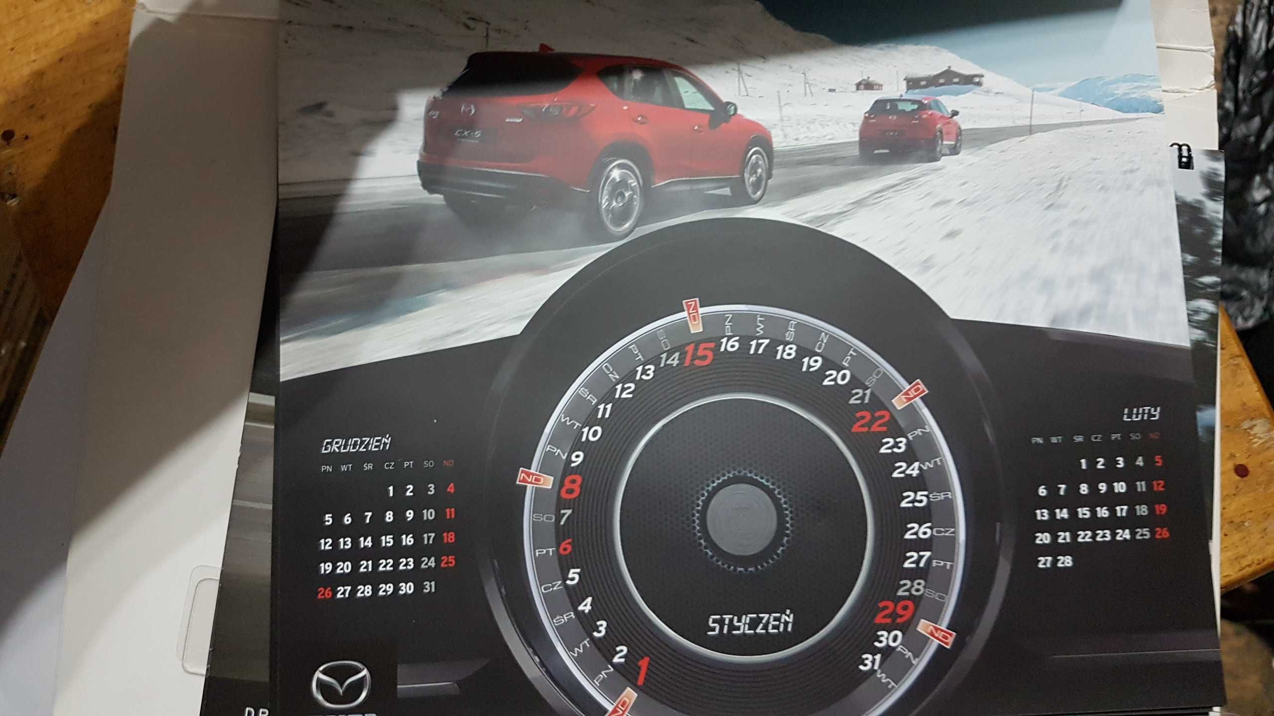 2 stare kalendarze samochodowe mazda dla kolekcjonerów