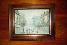 Quadro óleo s/ tela, vintage