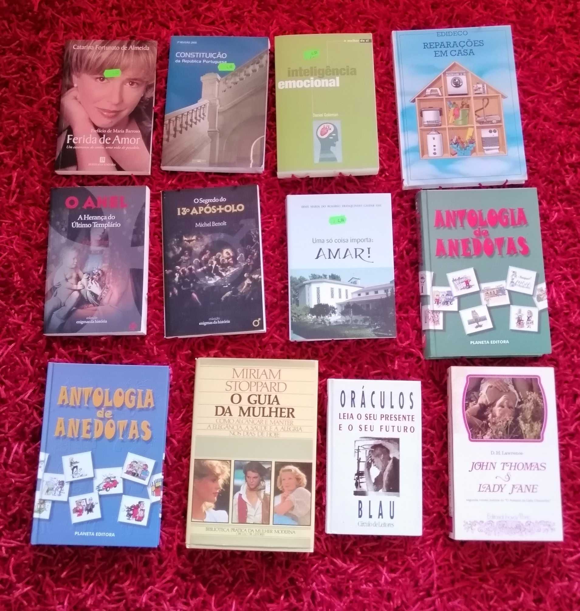 Lote #1 de 12  livros em bom estado 5,5€/unidade a escolher anedotas..