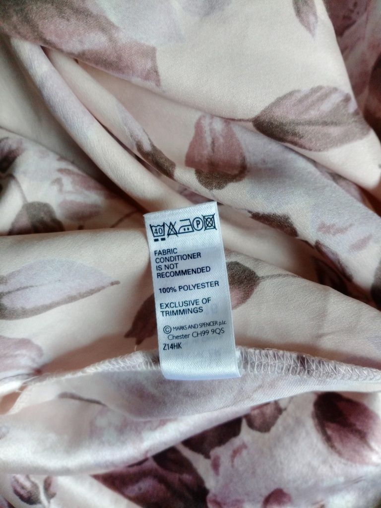 Satynowa koszulka nocna długa rozmiar 16 firma Marks & Spencer