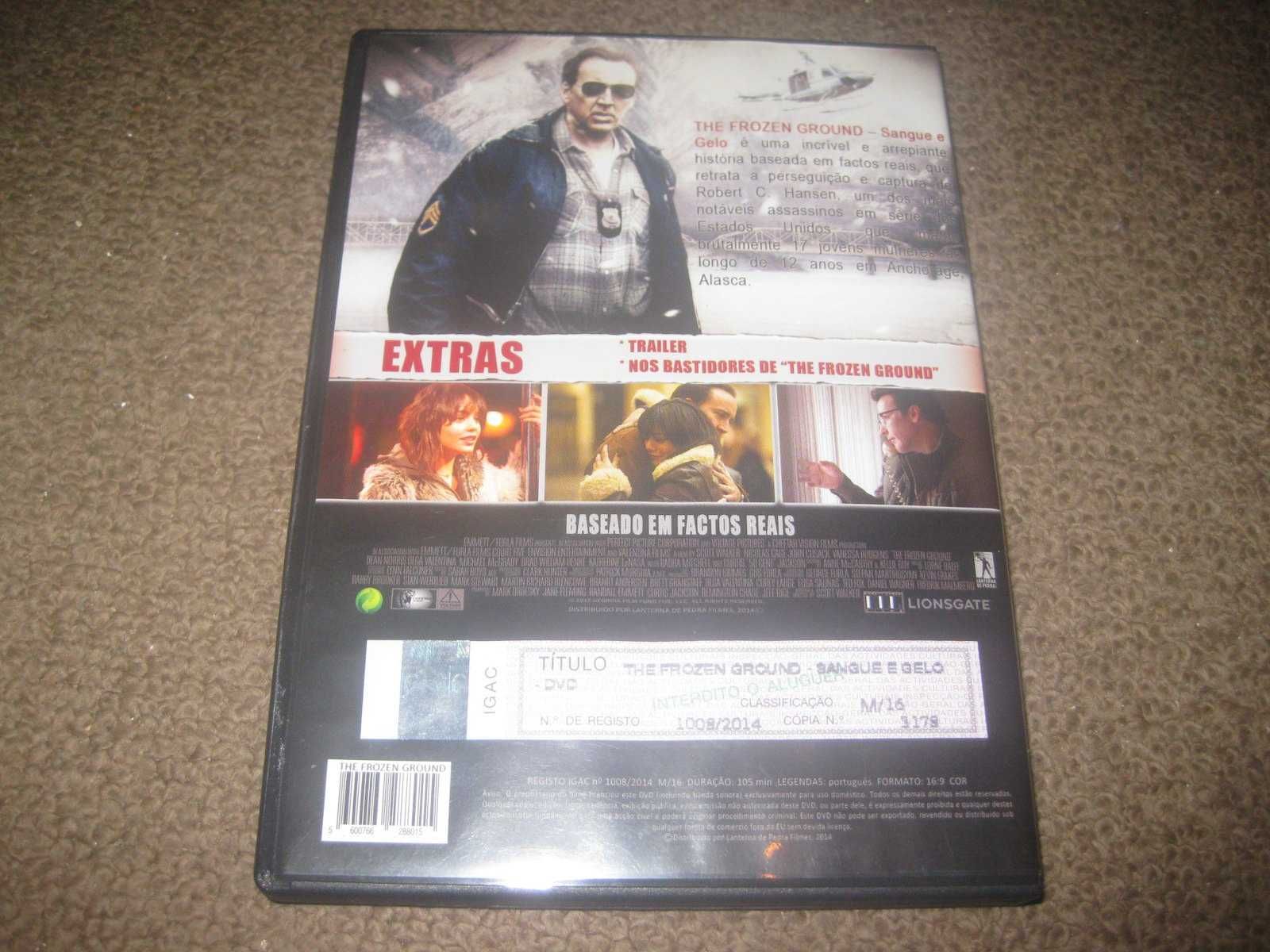 DVD "The Frozen Ground-Sangue e Gelo" com Nicolas Cage