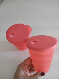 2 copos com tampa Tupperware