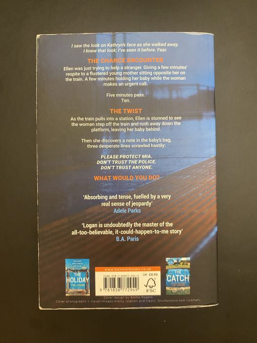 Livro “Trust Me” de T.M Logan