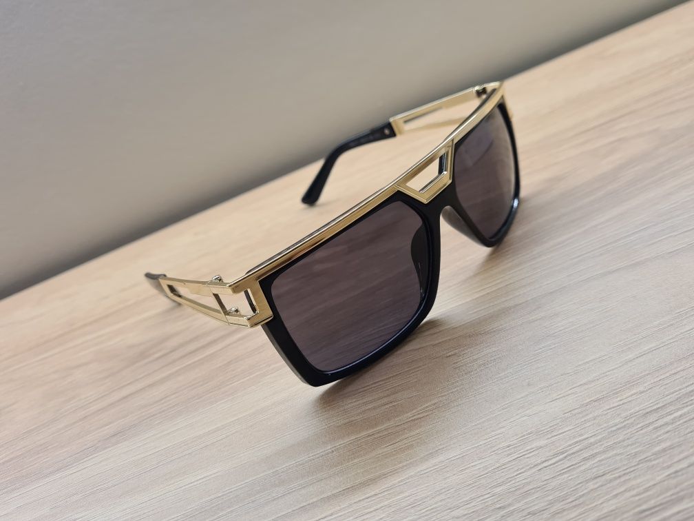 HIT Nowe Okulary Polaryzacyjne Przeciwsłoneczne UV400 Czarno Złote