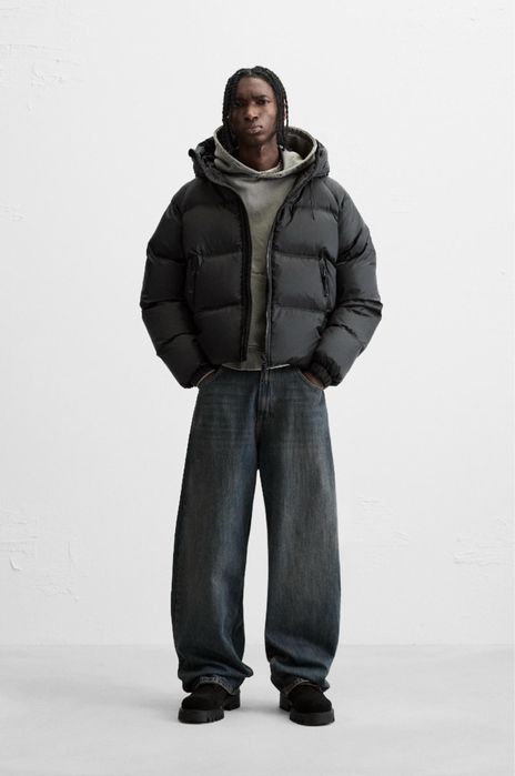 ПУХ60%\ПЕРО40%| Чоловічий пуховик ZARA розмір L