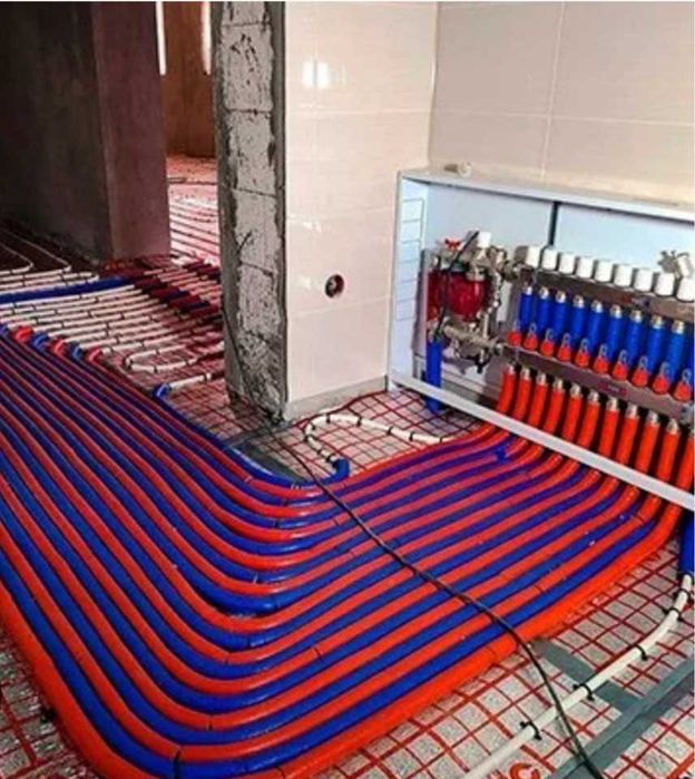 Теплый пол, водяной.