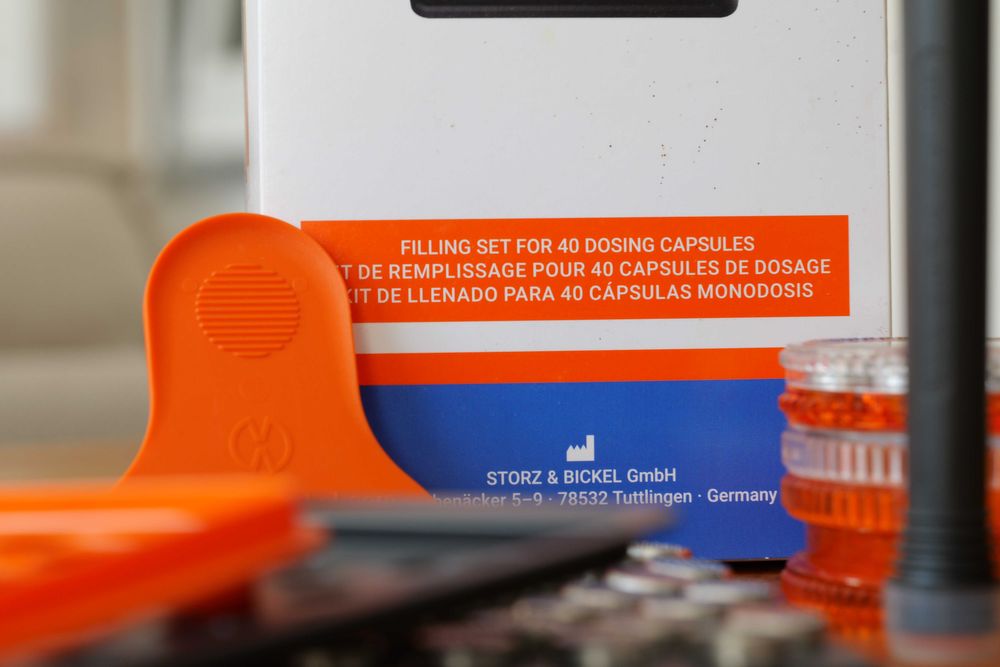 Storz & Bickel – Filling Set para 40 cápsulas (NOVO, sem uso)